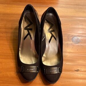 Michael Kors Black Heels with Gold Accents